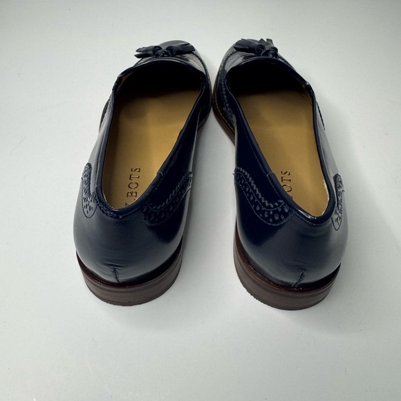 Talbots Women’s Navy Blue Napa Leather Leighton Brogue Loafers Sz 6.5 - Picture 4 of 9